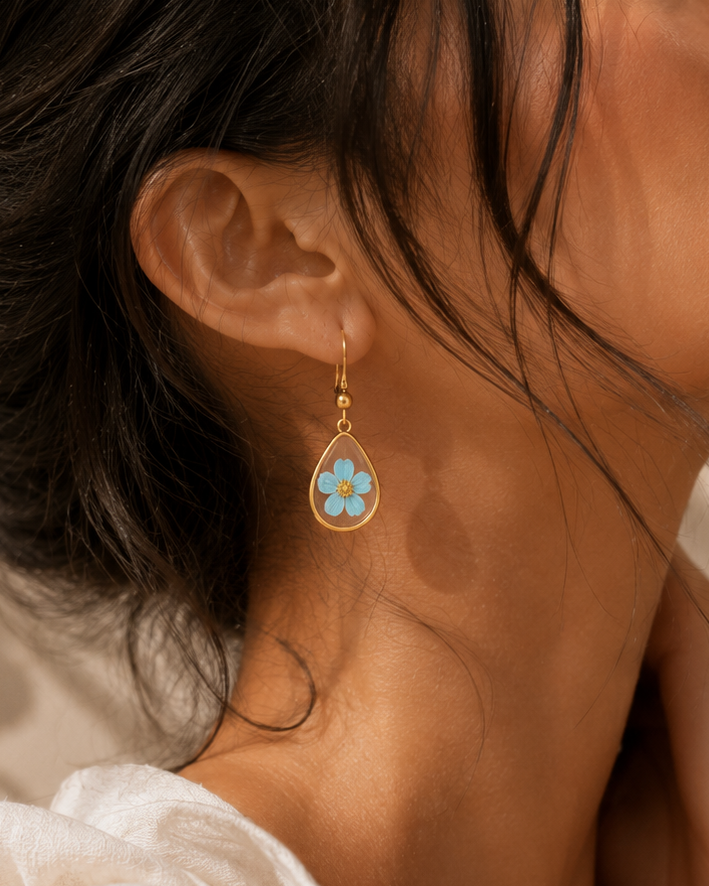 Wildflower Gold Dangle Earrings Village Thrive