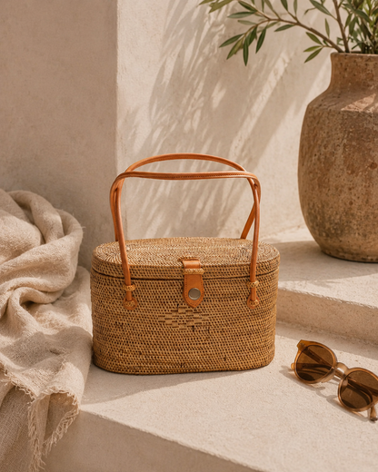 Opal Rattan Purse Village Thrive