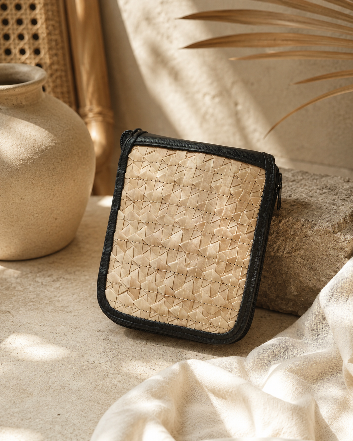 Cove Rattan & Canvas Eco Tote Bag Village Thrive
