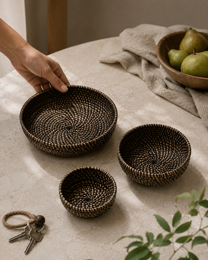 Tiga Woven Nesting Bowls Village Thrive