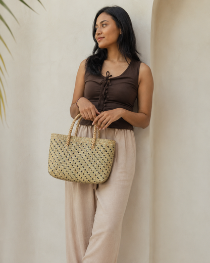 Cove Rattan Beach Tote Bag Village Thrive