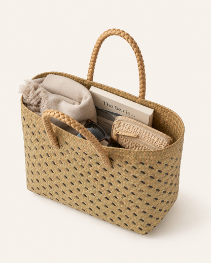 Cove Rattan Beach Tote Bag Village Thrive