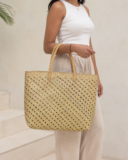 Cove Rattan Beach Tote Bag Village Thrive