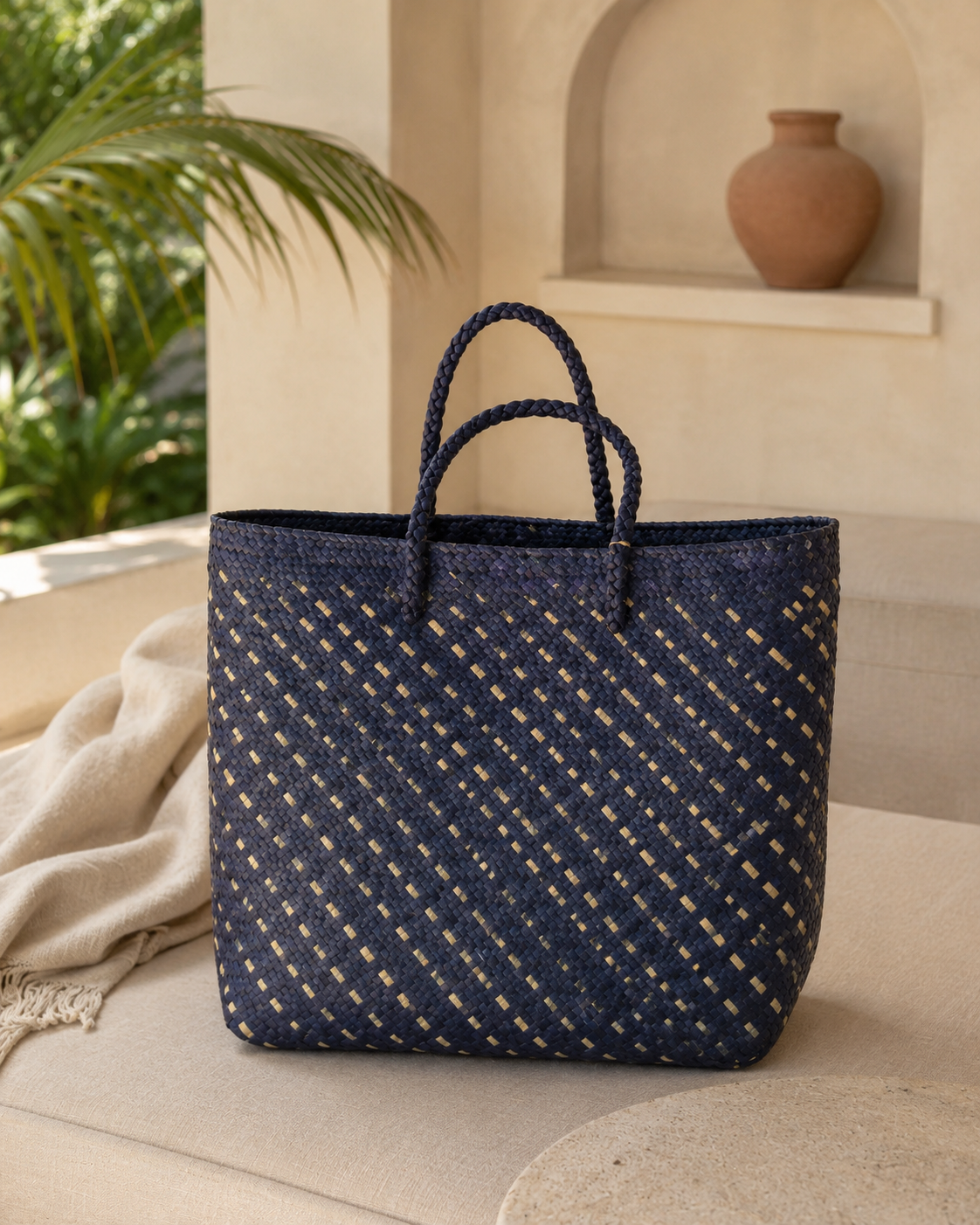 Cove Rattan Beach Tote Bag Village Thrive