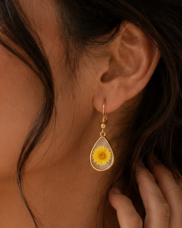 Wildflower Gold Dangle Earrings Village Thrive