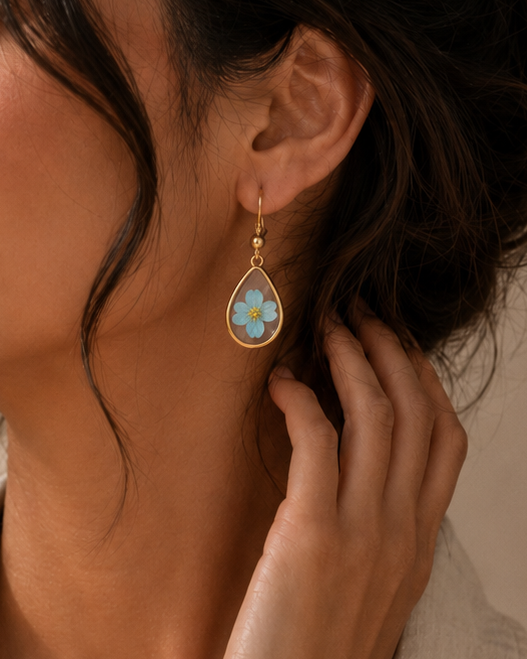Wildflower Gold Dangle Earrings Village Thrive