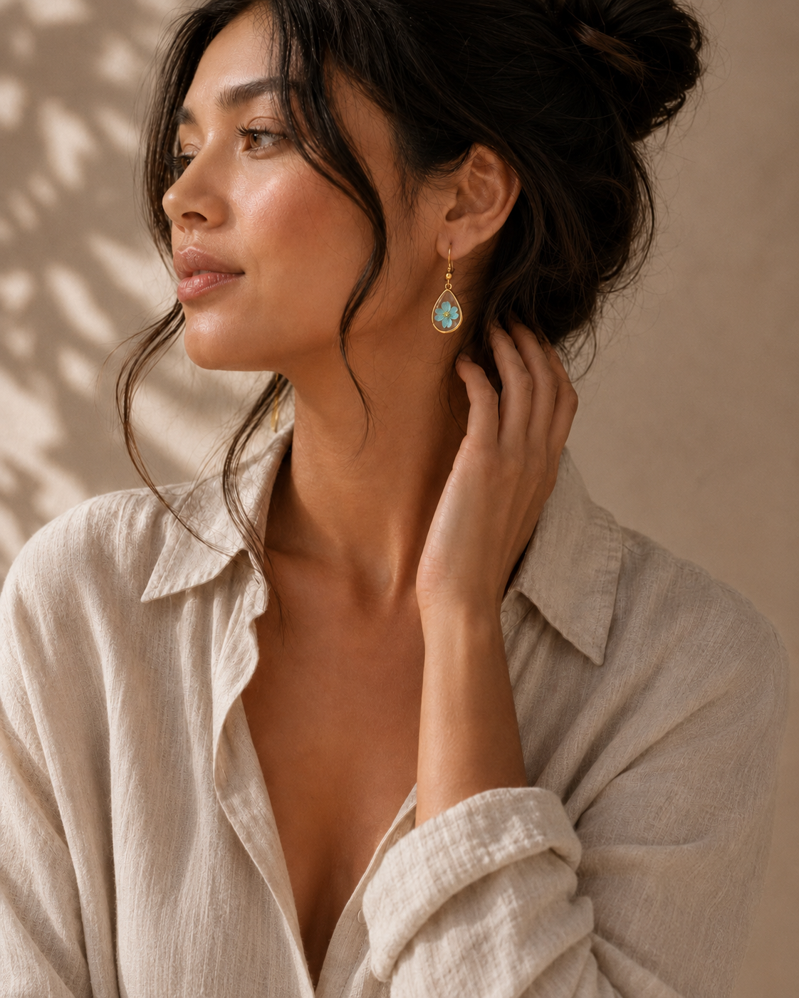 Wildflower Gold Dangle Earrings Village Thrive