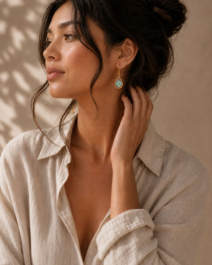 Wildflower Gold Dangle Earrings Village Thrive
