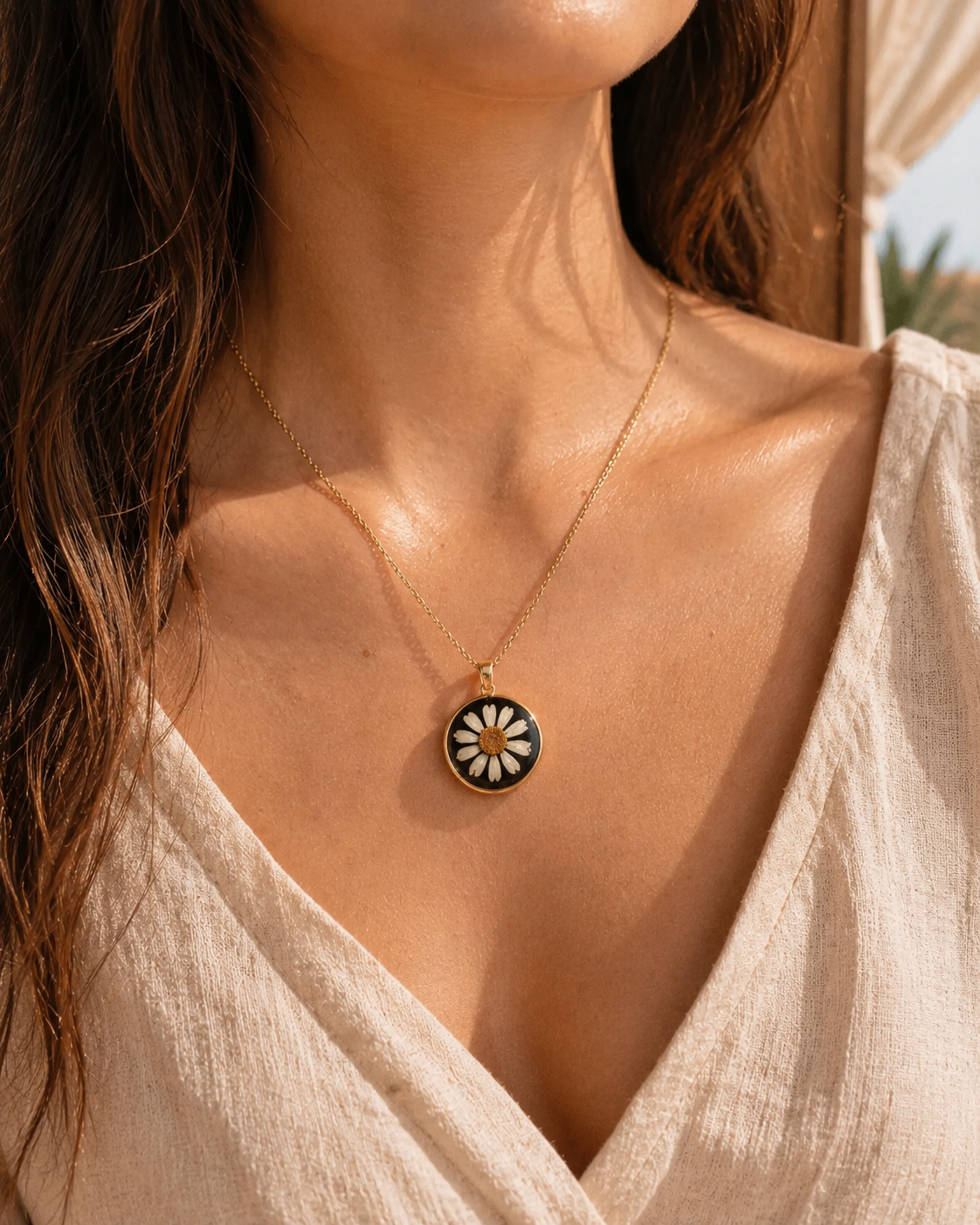 Wildflower Gold Pendant Necklace Village Thrive