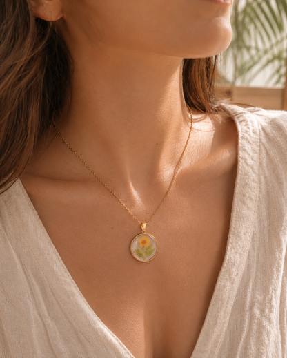 Wildflower Gold Pendant Necklace Village Thrive