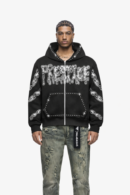 Prestige Drippy Hoodie - Black Denim Exchange