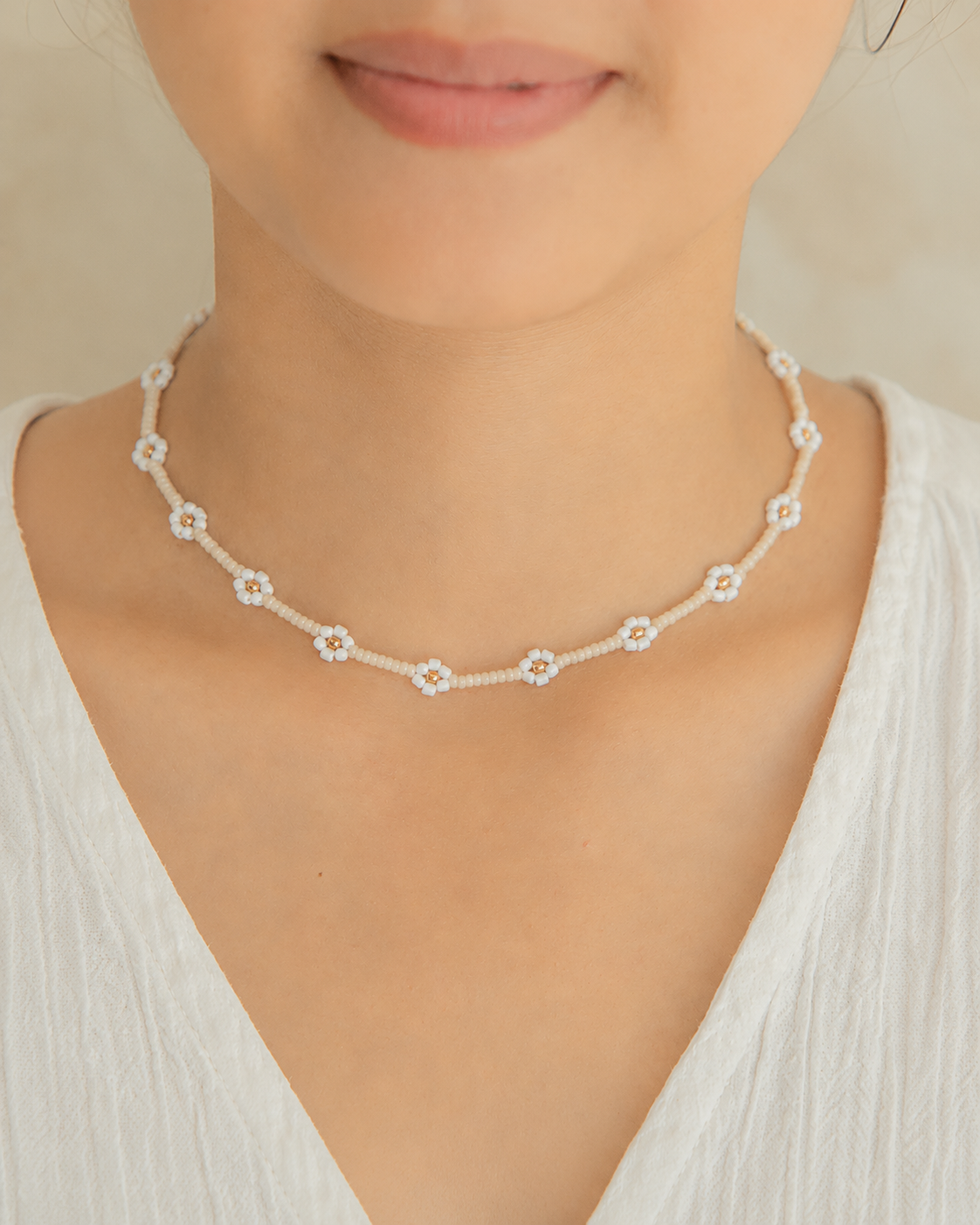 Flora Beaded Necklace Village Thrive