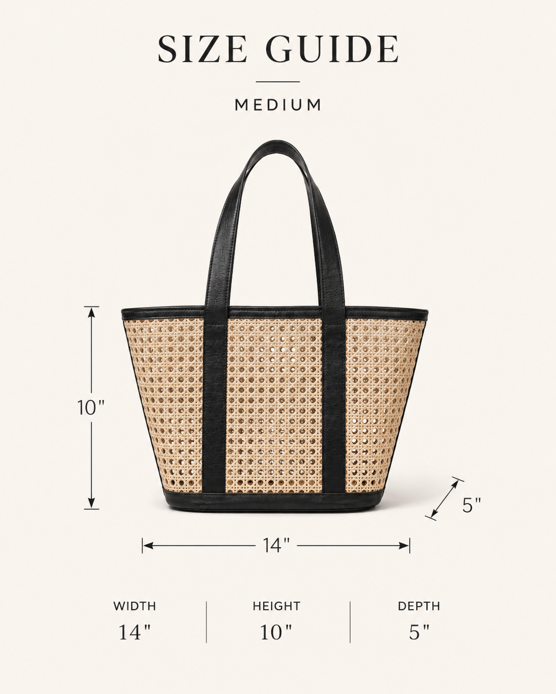Raja Leather and Cane Carryall Bag Village Thrive