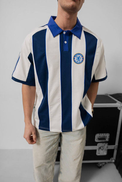Chelsea FC Polo Shirt - Vintage Football Polo - Retro Soccer Style Withinblack