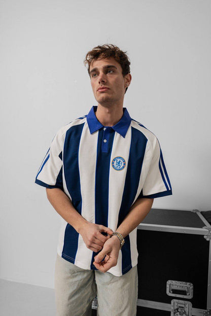 Chelsea FC Polo Shirt - Vintage Football Polo - Retro Soccer Style Withinblack