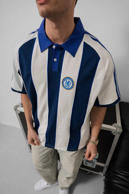 Chelsea FC Polo Shirt - Vintage Football Polo - Retro Soccer Style Withinblack