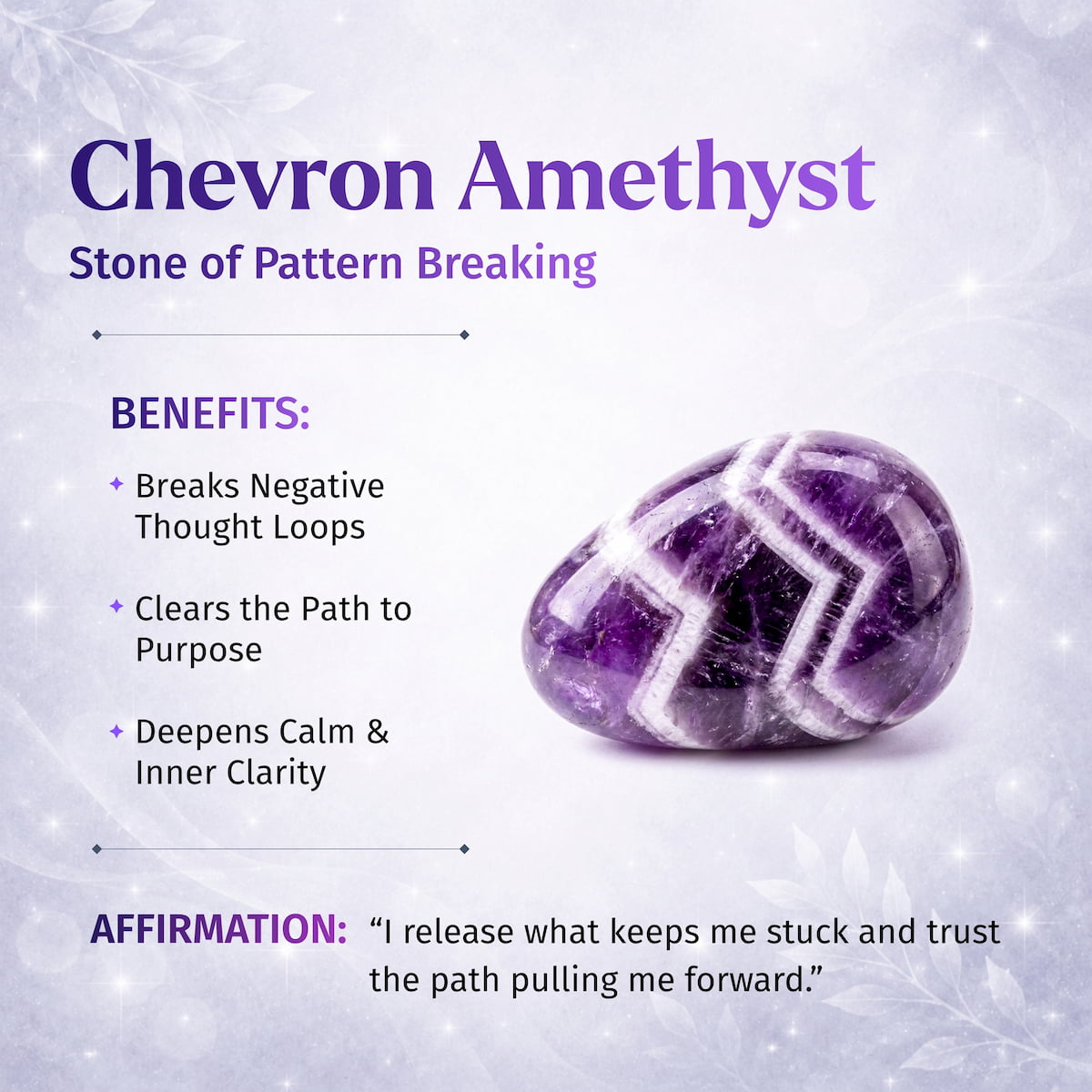 Cycle Breaker - Chevron Amethyst Point of Transformation Conscious Items