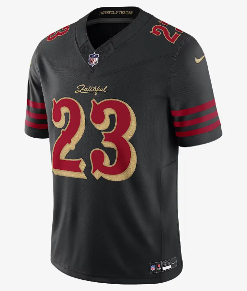 Christian McCaffrey San Francisco 49ers Rivalries Jersey WorthVee