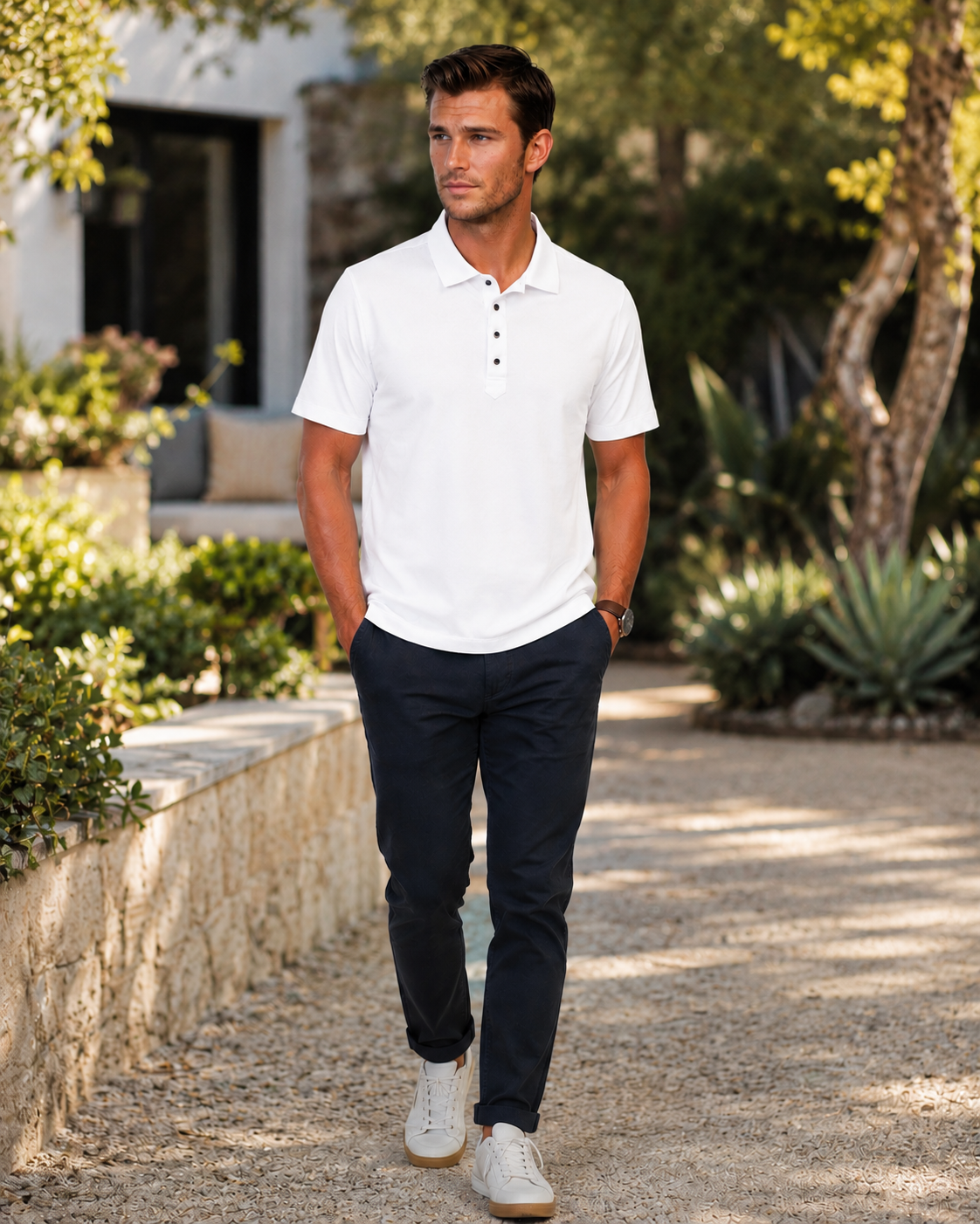 Buki Cinqo Polo - White Buki