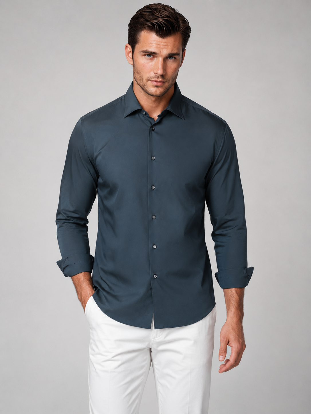 Buki Cinqo 'Single Shot' Long Sleeve Shirt - Blue Night Buki