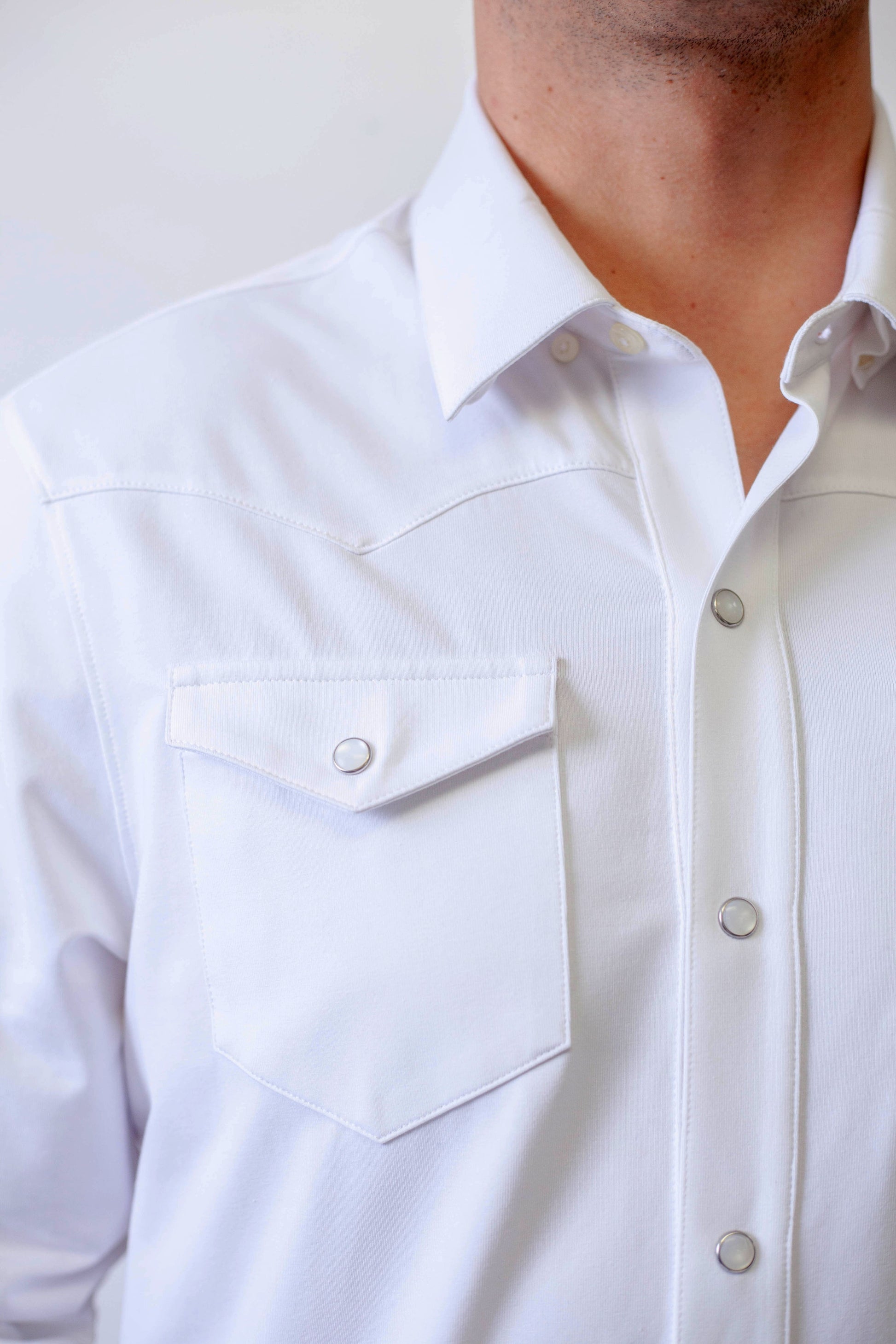 Buki's Cinqo Western Tech Shirt - White Buki