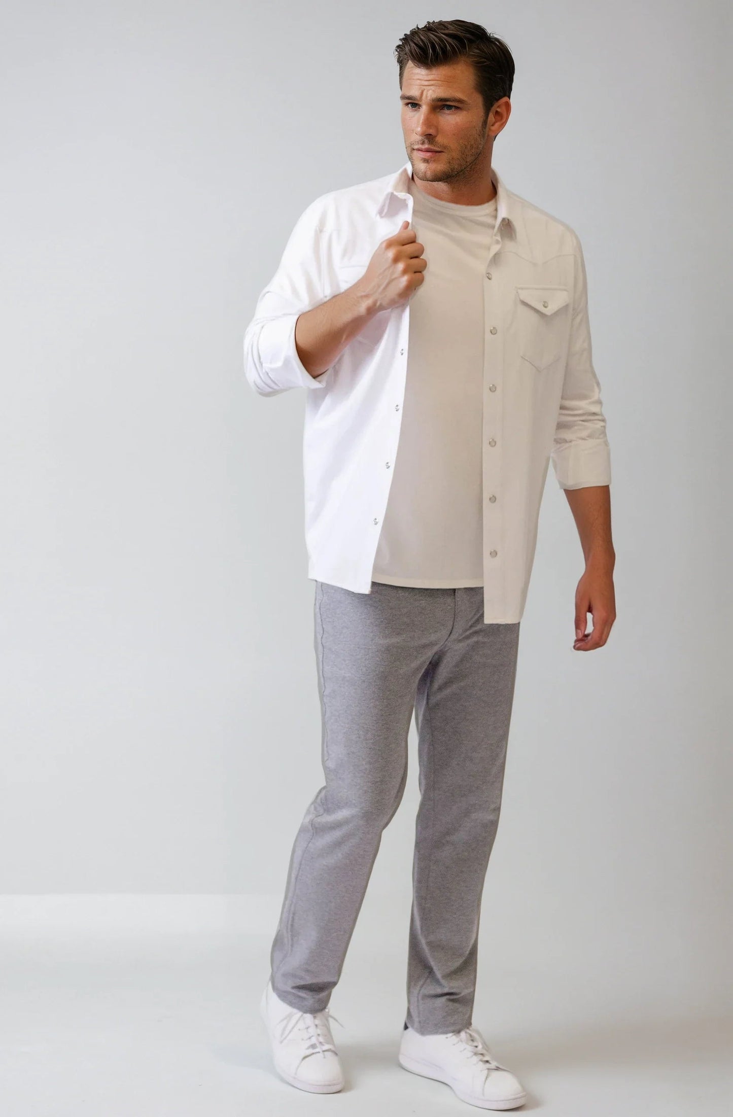 Buki's Cinqo Western Tech Shirt - White Buki