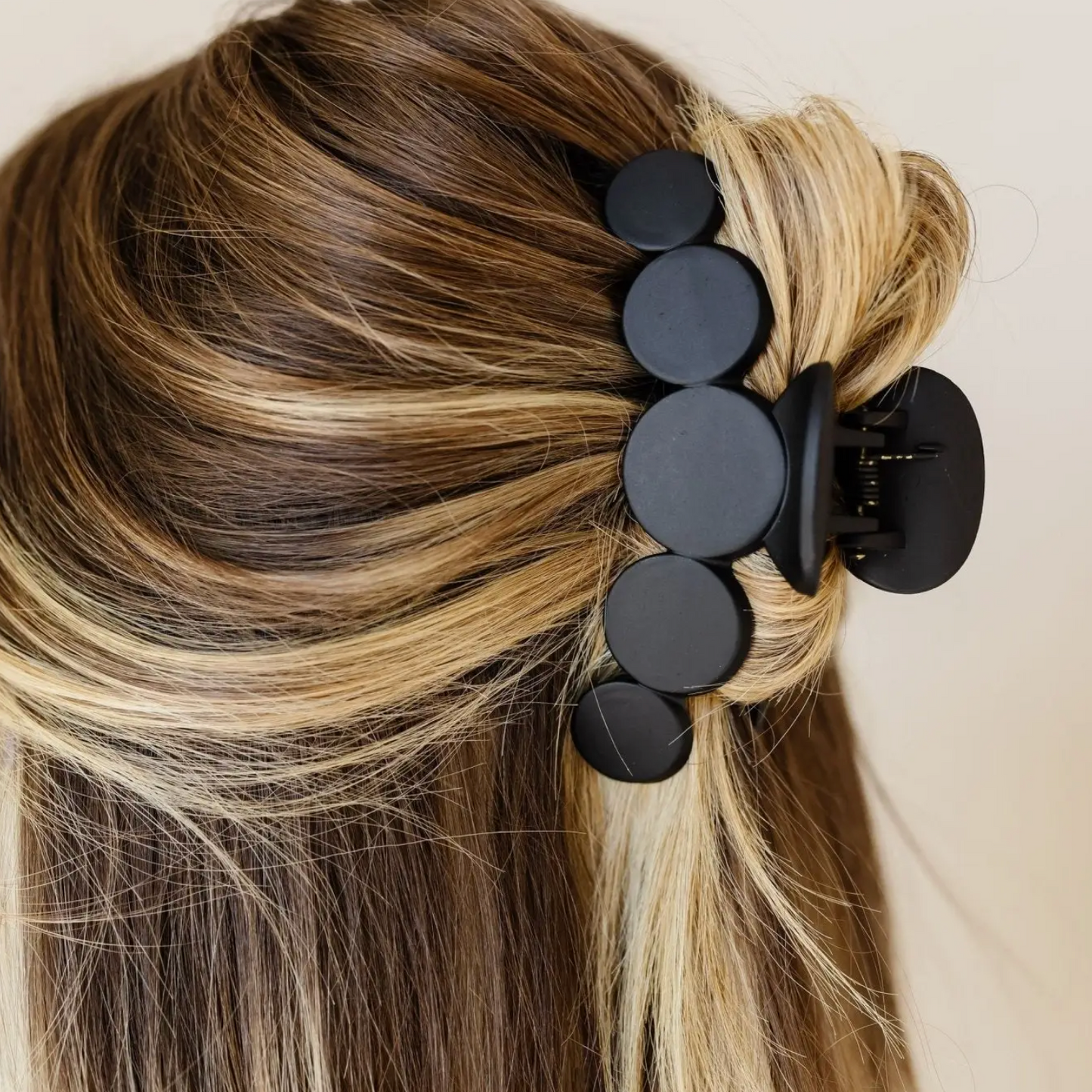 Black Circles Claw Clip Ivy + Cloth