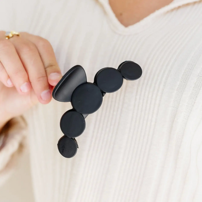 Black Circles Claw Clip Ivy + Cloth