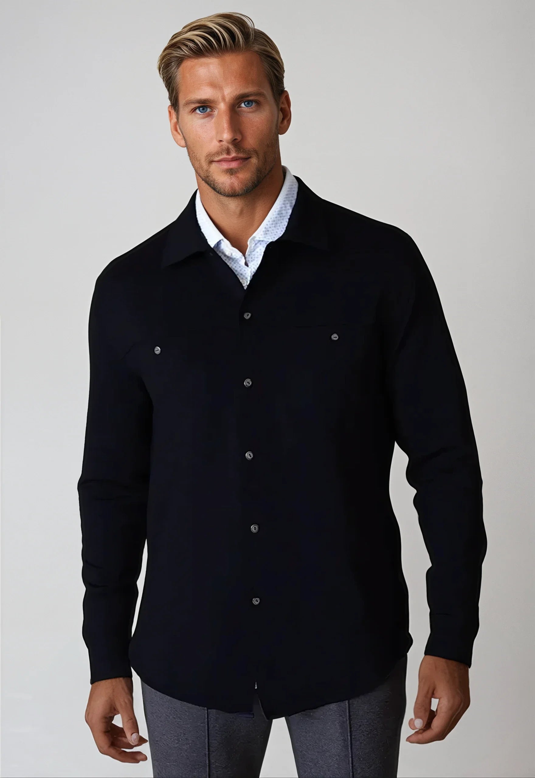City CPO Shirt Jacket - Black Buki
