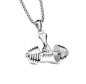 Boxing Glove Pendant Necklace Hip Hop Necklace Sports Fitness Gift