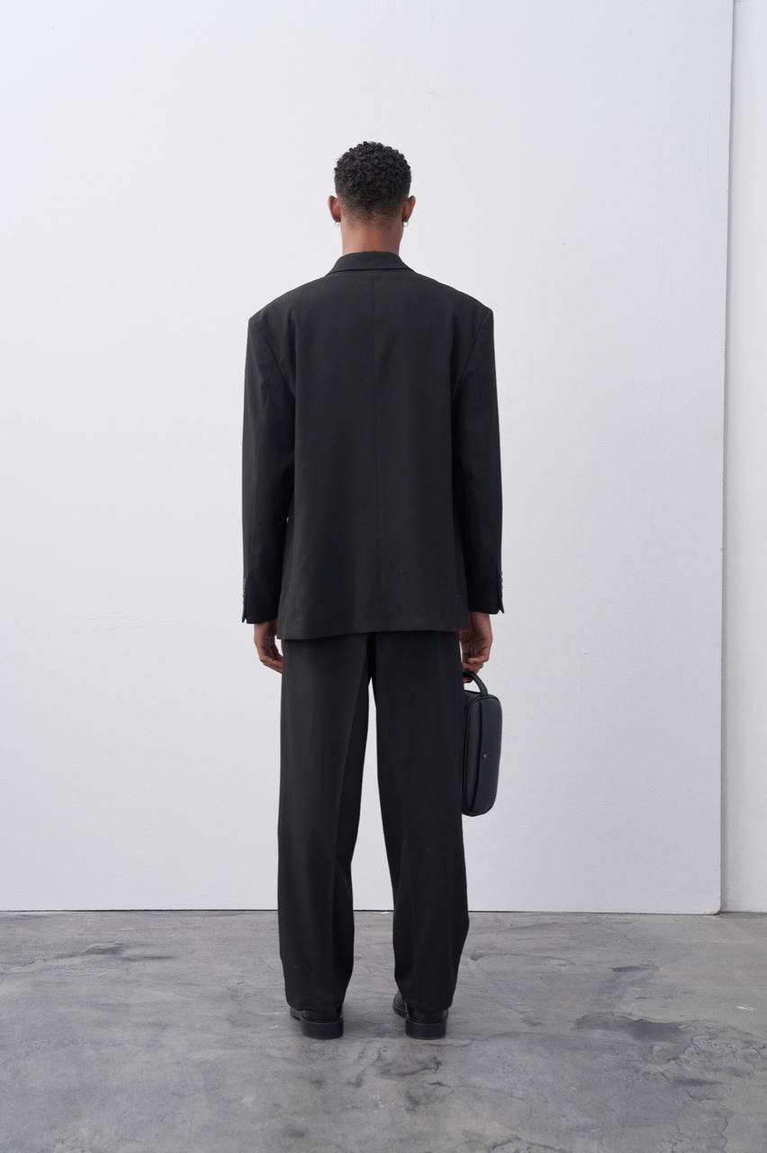 Classic Double Breasted Blazer Suit Withinblack