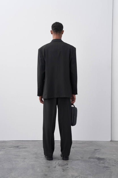 Classic Double Breasted Blazer Suit Withinblack