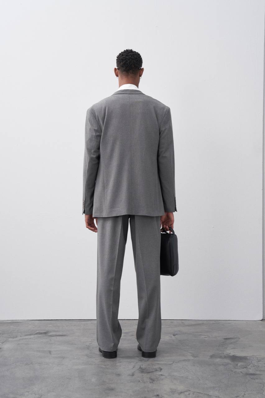Classic Double Breasted Blazer Suit Withinblack