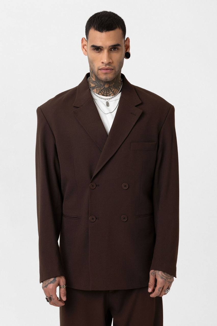Classic Double Breasted Blazer Suit Withinblack