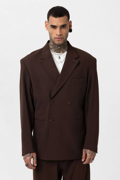 Classic Double Breasted Blazer Suit Withinblack