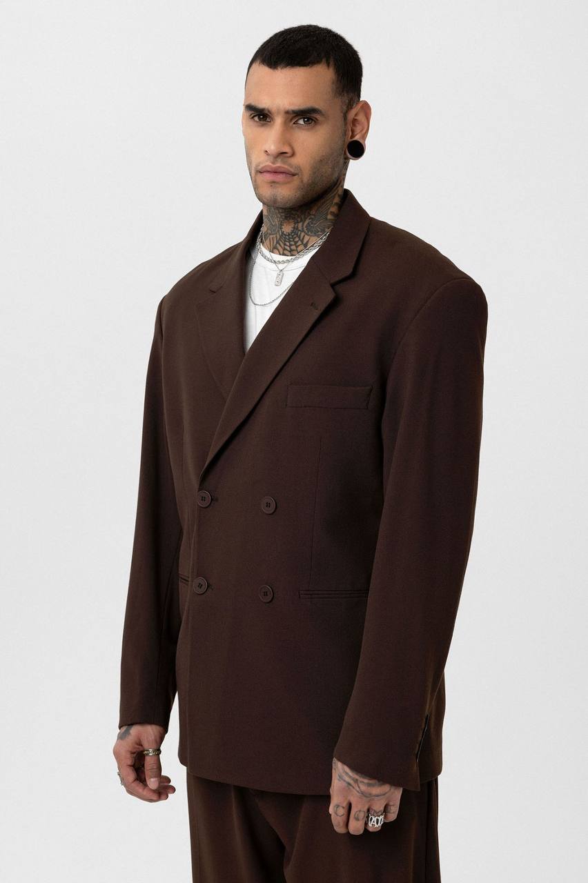 Classic Double Breasted Blazer Suit Withinblack