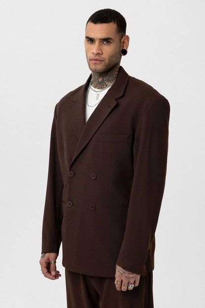 Classic Double Breasted Blazer Suit Withinblack