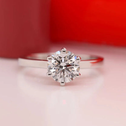 Classic Six Prong Solitaire Ring Fascinating Diamonds