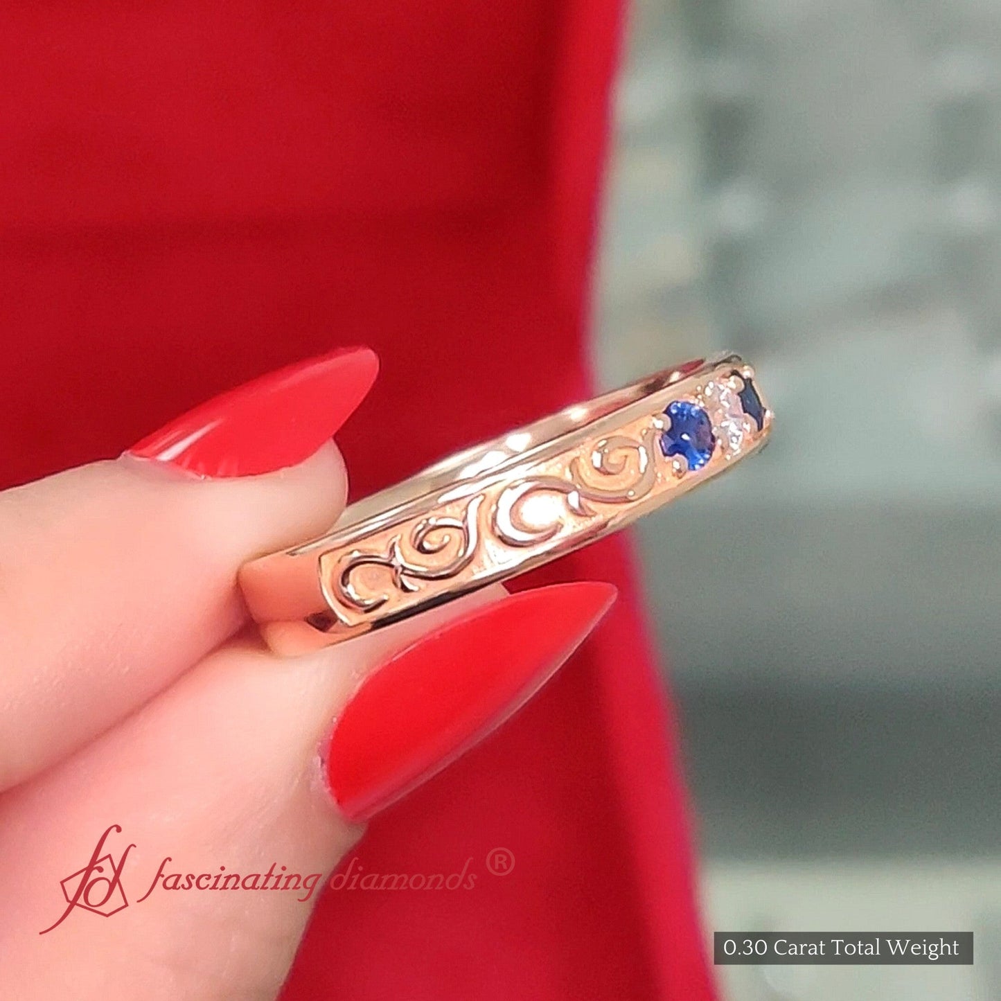 Classic Mens 3 Stone Wedding Band Fascinating Diamonds