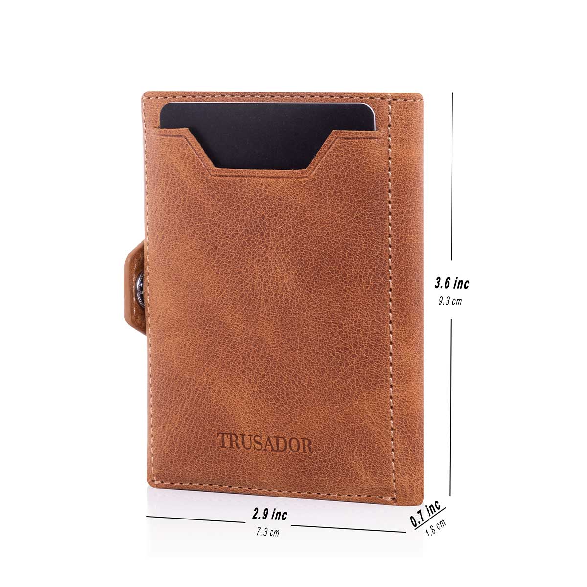Verona Front Pocket Trifold Leather Wallet Trusador