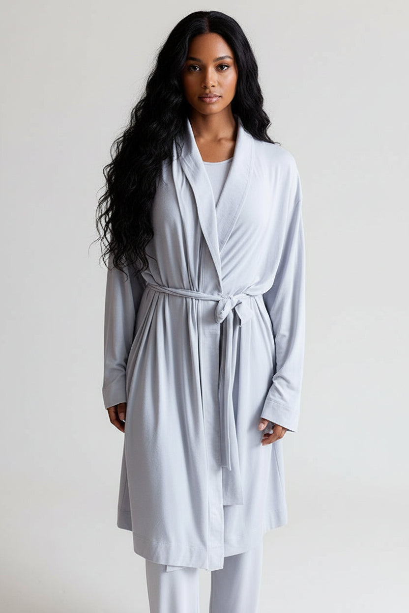 Collagen Lounge Robe - Pearl Grey Buki