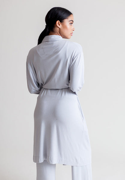Collagen Lounge Robe - Pearl Grey Buki