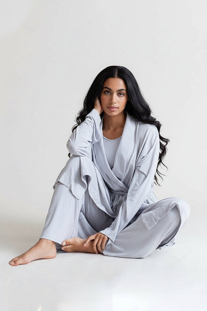 Collagen Lounge Robe - Pearl Grey Buki