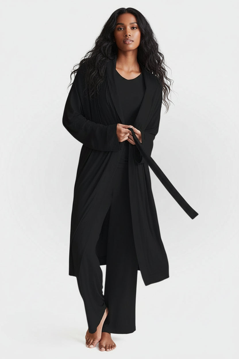 Collagen Lounge Robe - Black Buki
