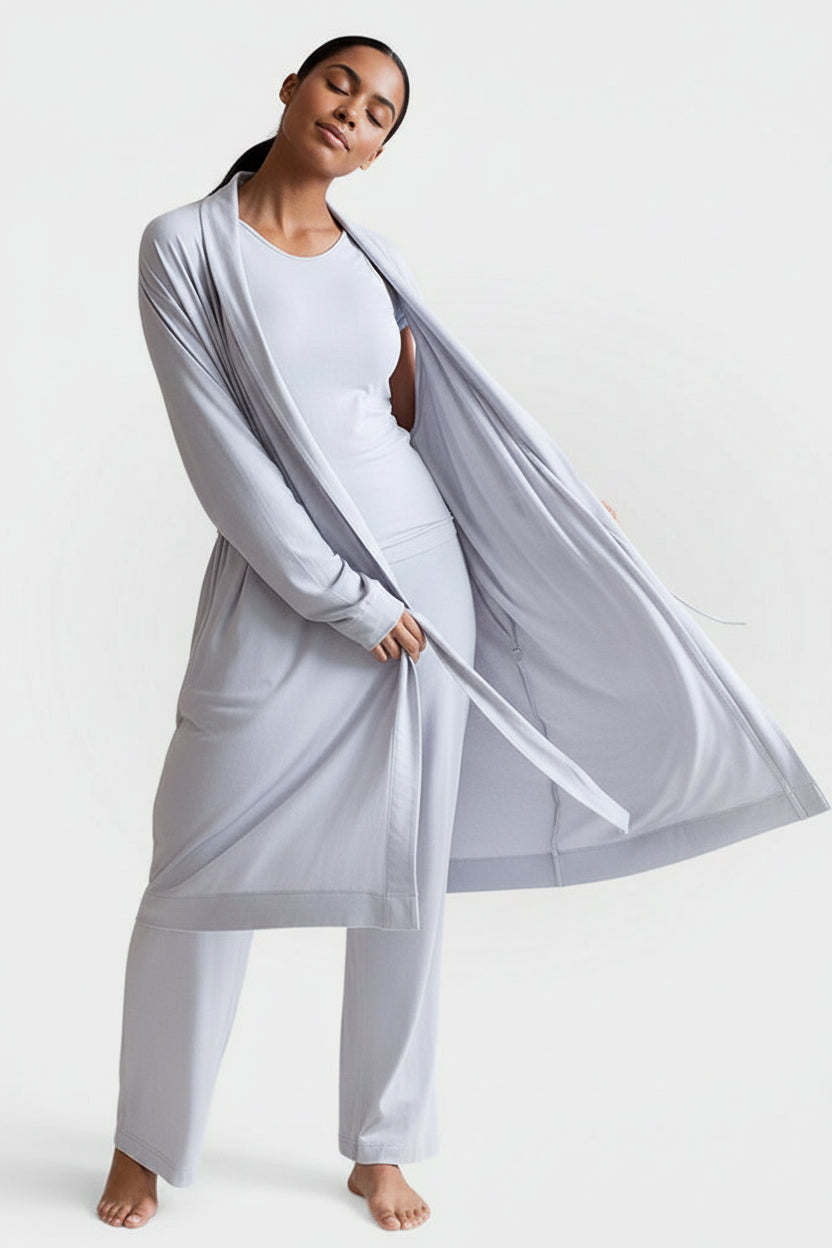 Collagen Lounge Robe - Pearl Grey Buki