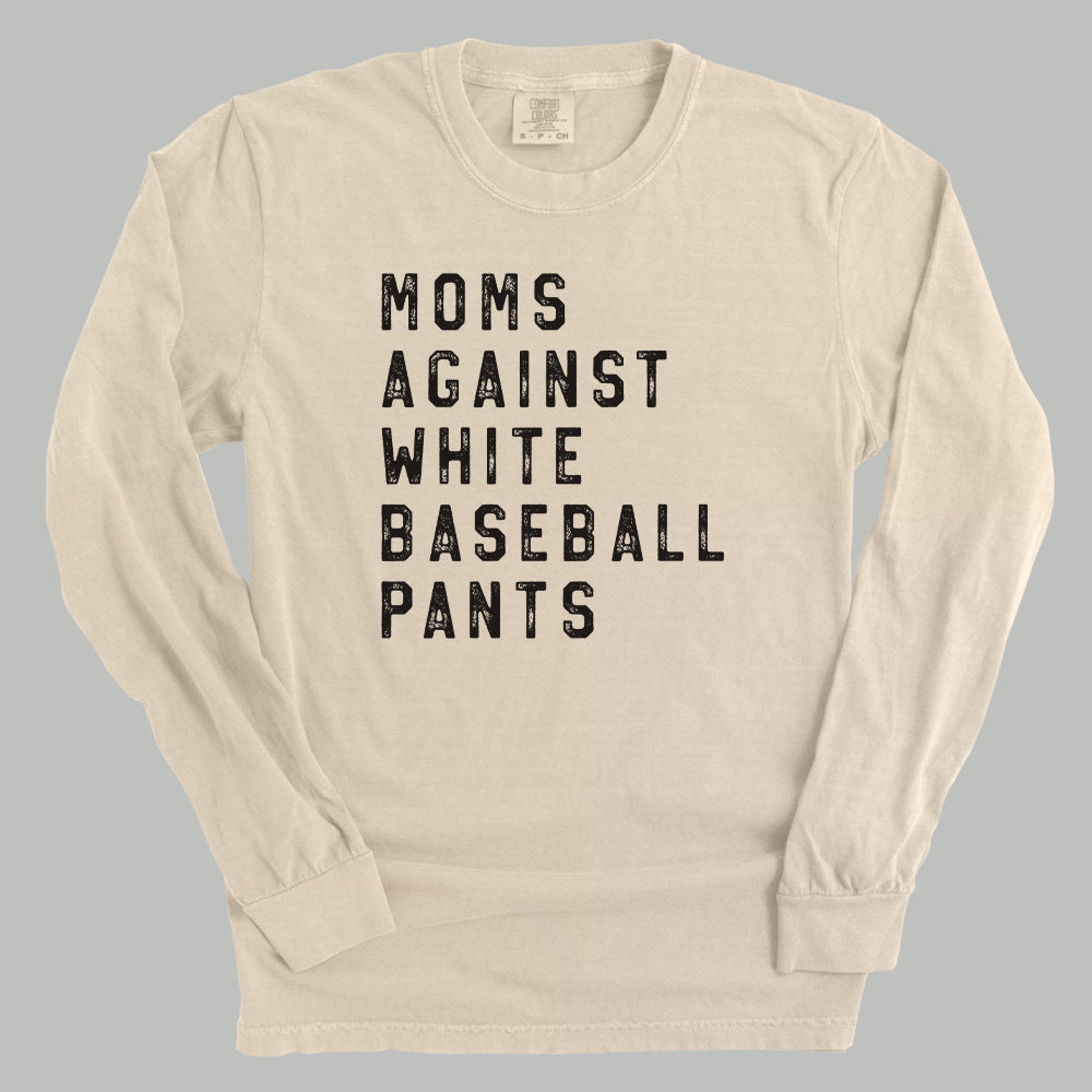 Moms Against White Baseball Pants Ivy + Cloth