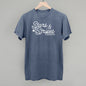 Stars & Stripes White Script Ivy + Cloth