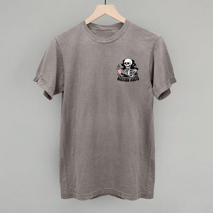 Staying Alive Coffee Skeleton (Left Chest) Ivy + Cloth