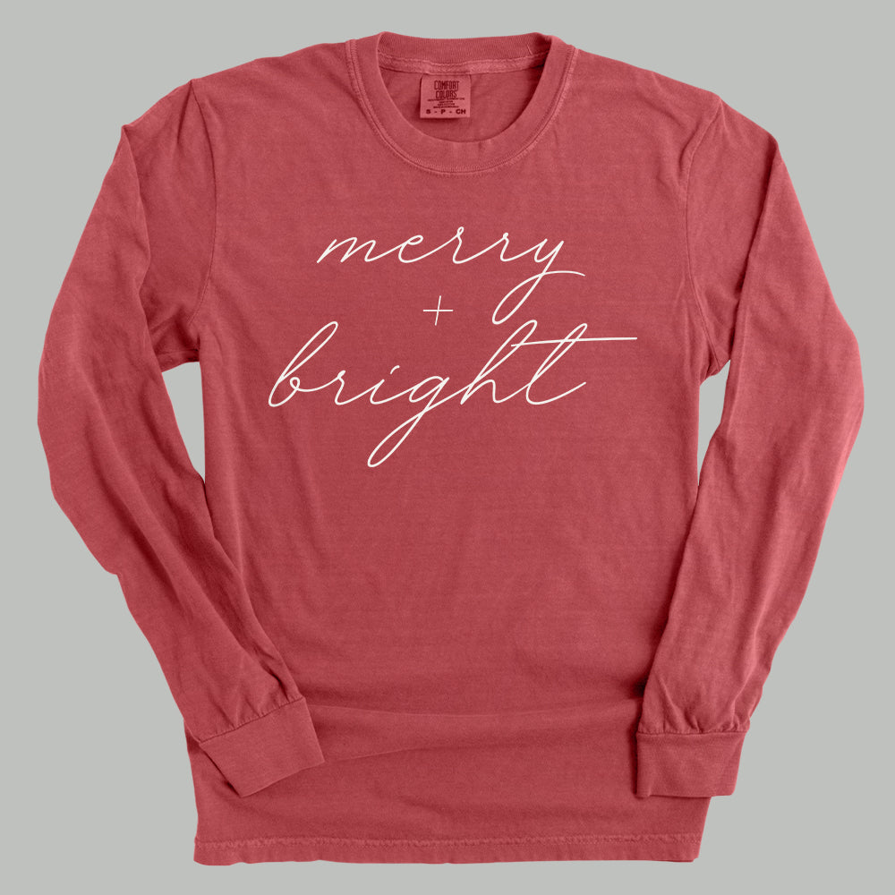 Merry And Bright White Script Ivy + Cloth