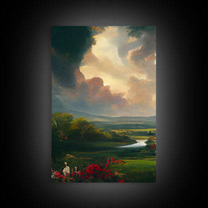 The Dark Tower, 3 Piece Panoramic Art, High Fantasy Concept Art, 3 Piece Wall Art, Ready To Hang Canvas Print NuevArt